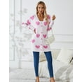 thumbnail image 6 of Women's Cardigan Sweater Heart Sweater Open Front Buton Down Soft Knit Cardigans Sweater, 6 of 6