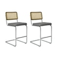 thumbnail image 4 of Art Leon Set of 2 Bar Stools Chair Faux Leather with Chrome Legs, 4 of 6