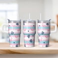 thumbnail image 2 of 20OZ Flamingo Insulated Tumbler with Comfort Grip Handle Stainless Steel Coffee Mug Cup BPA Free Sweat Proof Great for Commute Office Gifts for Women Girls on Birthday Christmas Summer, 2 of 6