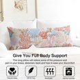 thumbnail image 3 of Long Body Pillow Cover – Soft & Breathable, Hidden Zipper, 20"x54", Ocean Theme with Starfish, Seahorse & Coral Print – Gift for Side Sleepers, Pregnancy, Beach & Nautical Decor, 3 of 7