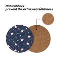thumbnail image 4 of Multi-Shape Mdf Cork Coaster 4 Pieces Of Anti-Slip, Anti-Wear And Anti-Fouling 3.9in Easy To Clean And Stable Structure Independence Day Theme Star (12) Round Shape, 4 of 7