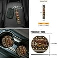 thumbnail image 6 of Yuyamidu Highland Cow Car Front Seat Cover Set Western Aztec Steering Wheel Cover Seat Belt Pads Armrest Cover Coasters Trash Bag Air Vent Bag Rearview Mirror Cover Keychain 12 PCS Auto Accessories, 6 of 6