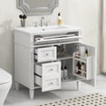 thumbnail image 3 of 30'' Bathroom Vanity with Top Sink, Modern Bathroom Storage Cabinet with 2 Drawers and a Tip-out Drawer, Single Sink Bathroom Vanity, 3 of 9
