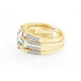 thumbnail image 3 of AFFY Marquise & Round Shape White CZ Wedding Band Ring Set In 14k Yellow Gold Over Sterling Silver (3.05 cttw) Ring Size-10, 3 of 6