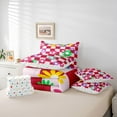 thumbnail image 6 of Homewish Teens Adults Chic Floral Plaid Twin Bedding Sets 7-Piece,Geometric Plaid Grid Bedding Comforter Set Microfiber,Abstract Colorful Flowers Breathable Sheet Sets,Luxury Bedroom Decor, 6 of 8