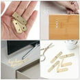 thumbnail image 3 of HEALEEP 20pcs Furniture Hinge Iron Golden Rectangular for Users Requiring Stability, 3 of 8