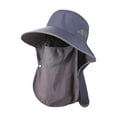 thumbnail image 1 of Sombrero de pescador con solapa para el cuello, de secado rápido, de ala ancha, para viajes y ciclismo. Marina de guerra, 1 of 7