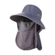 thumbnail image 1 of Sombrero de pescador con solapa para el cuello y cubrebocas para verano, jardín y ciclismo. Marina de guerra, 1 of 7
