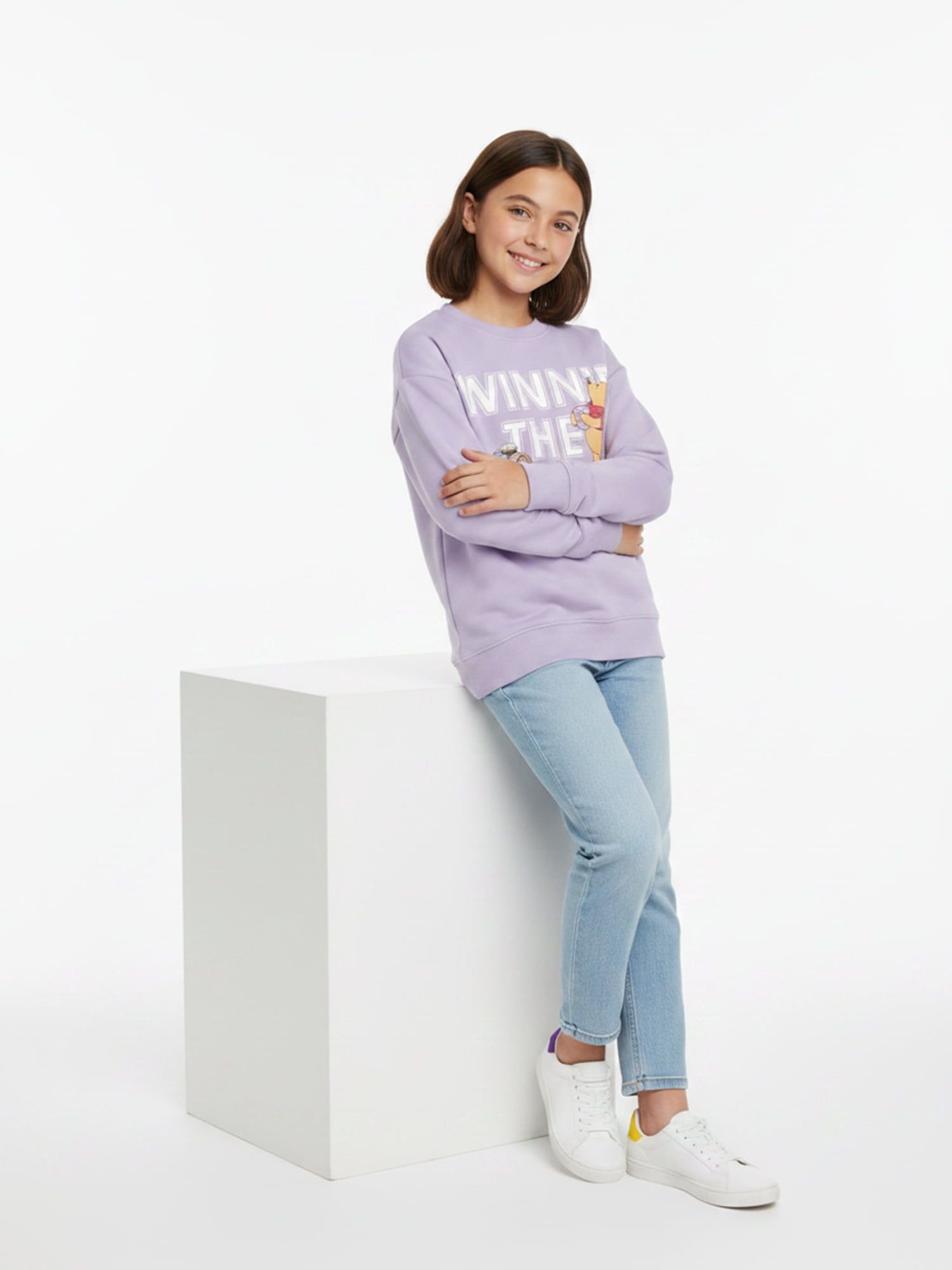 Winnie the Pooh Girls Honey Graphic Sweatshirt, Sizes 4-16