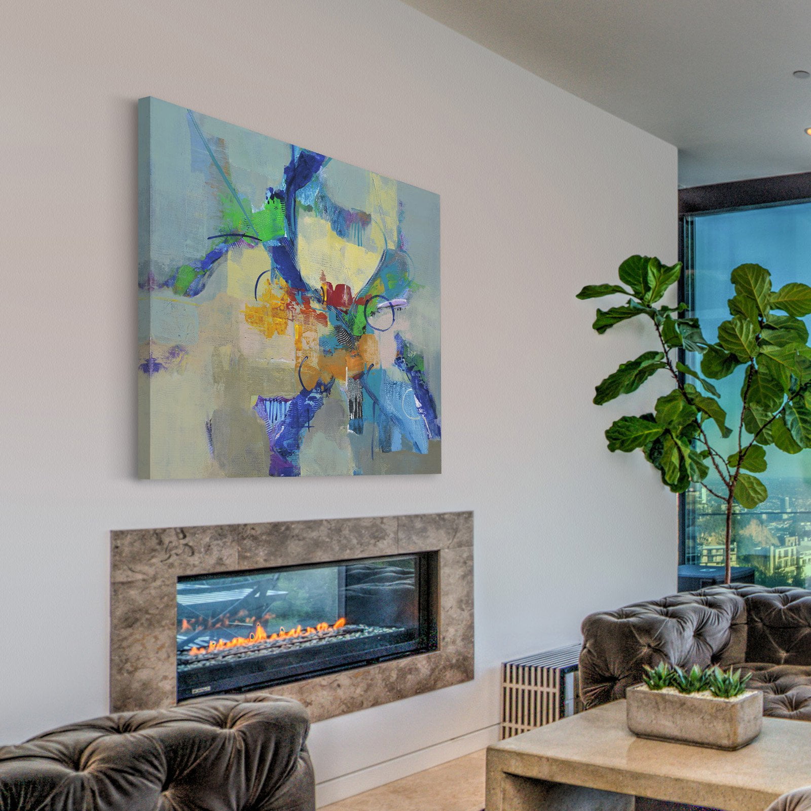 "Time Travel II" Painting Print on Wrapped Canvas