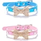 thumbnail image 1 of 2 collares para gatos (rosa+azul, 30*1,5CM), con lazos de diamantes brillantes. Collar para gatos con lazo de diamantes ajustable para gatitos. Lazos de diamantes para perros y mascotas., 1 of 5