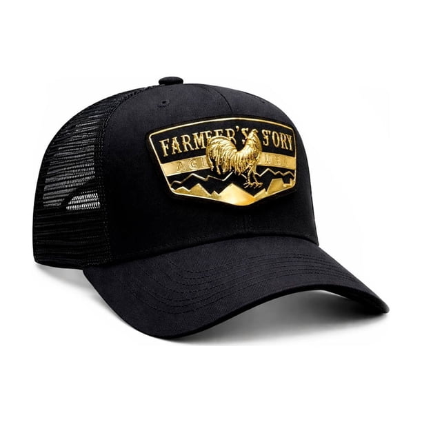 KNITE Gorra Farmer Rooster Gold Trucker Hombre Ajustable Estilo Rancho Gallo Oro