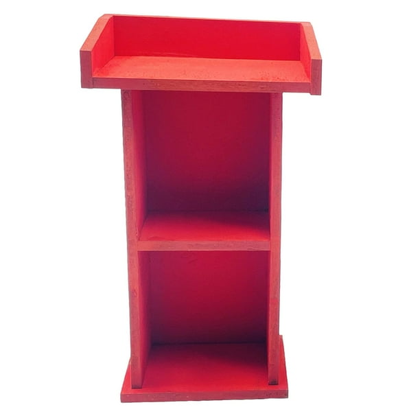 Atril de madera para casa de muñecas a escala 1:12, juego de simulación, accesorios de decoración para casa de muñecas Rojo