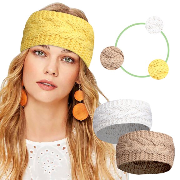 GZWYHT Headbands for Women,Hair Accessories Solid Knitting Wool Empty Top Pullover Hat Hair Band Warm Temperament Hair Band Headdress Hair Bands,Hair Ties,Workout Headbands A