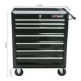 thumbnail image 4 of Rolling Tool Chest with Wheels and 7-Drawer, Detachable Tool Cabinet with Lock for Garage, Locking Mechanic Tool Cart Rolling Tool Box for Warehouse, Workshop, Repair Shop, Black, 4 of 9
