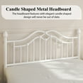 thumbnail image 4 of EBERY Full Metal Platform Bed Frame with Headboard and Footboard, Sturdy Steel Slat Support, Easy Assembly, White, 4 of 10