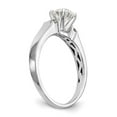 thumbnail image 6 of 14K White Gold Ring Band Engagement Semi Mount center Stone Mounting Round Diamond, 6 of 6
