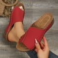 thumbnail image 5 of Mepaouo Summer Sandals for Women 2025 Platform Wedge Slides Arch Support Orthotic Casual Walking Shoes, 5 of 7
