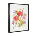 thumbnail image 3 of Stupell Industries Mixed Flower Arrangement Butterfly Graphic Art Jet Black Floating Framed Canvas Print Wall Art, Design by Danhui Nai, 3 of 6