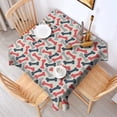 thumbnail image 2 of Dog Bones Square Tablecloth,Waterproof Square Table Cover,Wipeable Spillproof Washable Table Cover for Home Kitchen Party Decor 52"x52"(132x132cm), 2 of 6