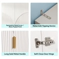 thumbnail image 3 of Ktaxon 2 Door Fluted Wardrobe Armoire Closet with Hanging Rod, Modern Drawer Dresser Shelf Elegant White Finish Closet, Farmhouse to Mid-Century Style, 3 of 12
