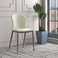 thumbnail image 3 of LeisureMod Mosaic Modern Dining Chair Upholstered Fabric Side Chair Foam Cushioned Modern Accent Chair with Metal Legs for Living Room, Kitchen in Light Grey Set of 4, 3 of 12