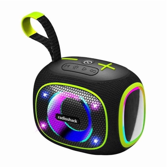 RadioShack Mini Wireless Speaker, Bluetooth 5.3, 10W, RGB, FM Radio, Waterproof IPX5
