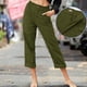 thumbnail image 1 of WILLBEST Pantalones Casuales para Mujer, Ligeros, de Color Sólido, con Cremallera, Cintura Elástica, Botones, Largos, con Bolsillos, para Uso Diario. Extra Grande, 1 of 7