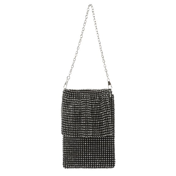 PTOOTP Rhinestone Satin Evening Clutch Purse for Women, Small Elegant Handbag 4.7x0.6x7.1in, Ideal for Weddings, Parties, and Special Events