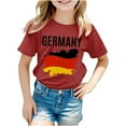 thumbnail image 2 of Otqutp Toddler Short Tops German Kids T Shirt Soccer Girls T Shirt Summer Casual Top Fashion Printed Shirt Sports Casual T Shirt, 2 of 4