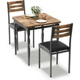 thumbnail image 7 of 3 Piece Dining Table Set, Dining Table and Chairs Set for 2, Kitchen Table Set for Small Spaces, Kitchen, Apartment, Brown, 7 of 7