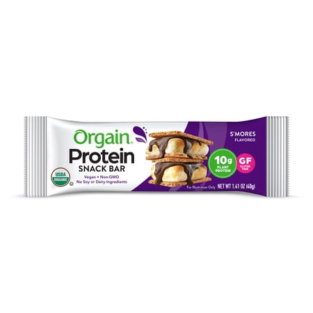 Orgain Organic Plant Based Protein Snack Bar S’mores, 1.41oz, 1ct