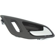 Interior Door Handle Compatible with 2013-2017 Ford Escape Front, Passenger Side Black bezel with silver lever With Small Hole for Power Window Switch