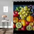 thumbnail image 2 of Patifu Fruit Theme Bathroom Decor Set with Hooks, Chic Modern Shower Curtain made of Polyester Fabric, Waterproof and Vibrant HD Print, Easy to Install, Washable 60"x72, 2 of 7