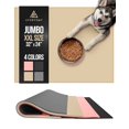 thumbnail image 1 of AVERYDAY 32x24 Silicone Dog Water Bowl Mat Fits Multi Cat Feeding Stations, 0.63" High Edge XL Waterproof Rubber Pet Dog Cat Food Bowl Mat/Tray for Floor & Dog Bowls to Protect Wooden Floor, 1 of 6