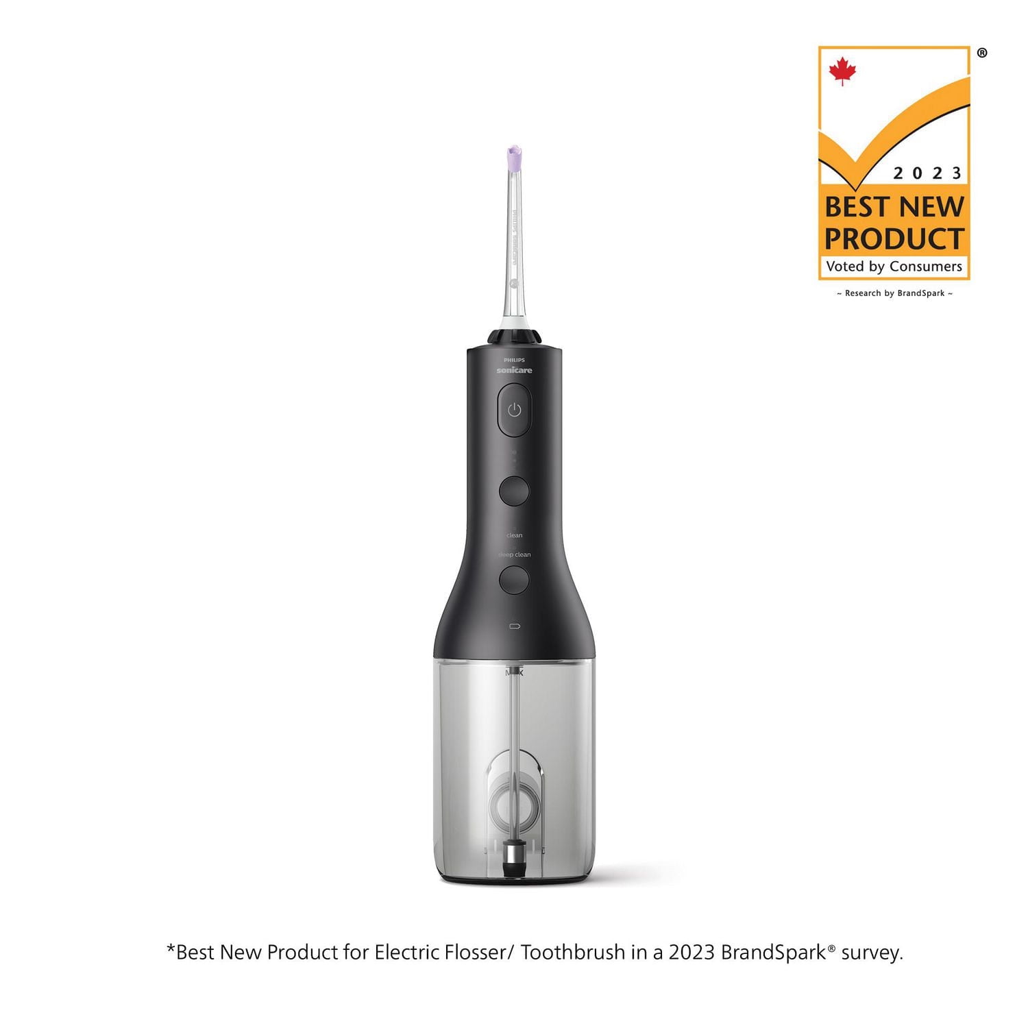 Philips Sonicare Power Flosser 3000 sans fil, irrigateur buccal, noir, HX3806/23CN