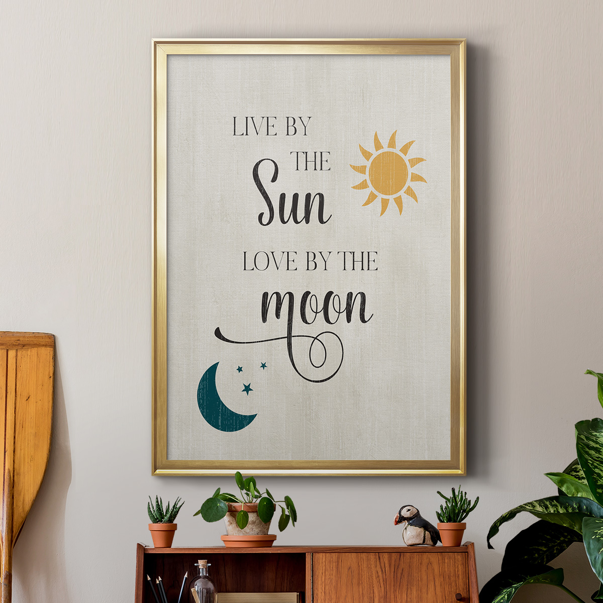 Sun and Moon Premium Classic Framed Print - Ready to Hang