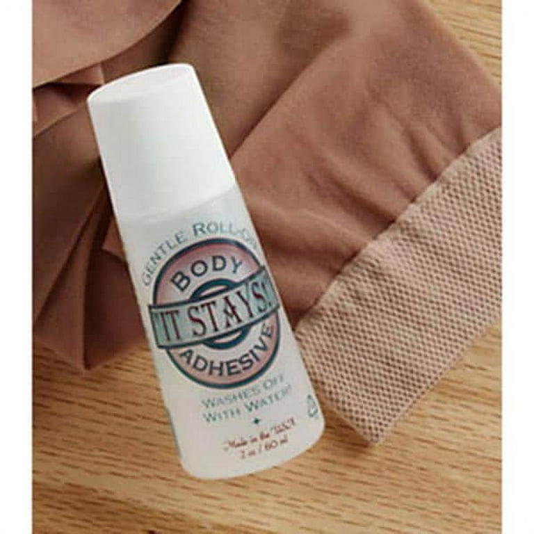 Body Glue It Stays On , Roll On Sweat Proof Made by USA Shapewear, Inc.  Hypoallergenic Stay on - USA Shapewear