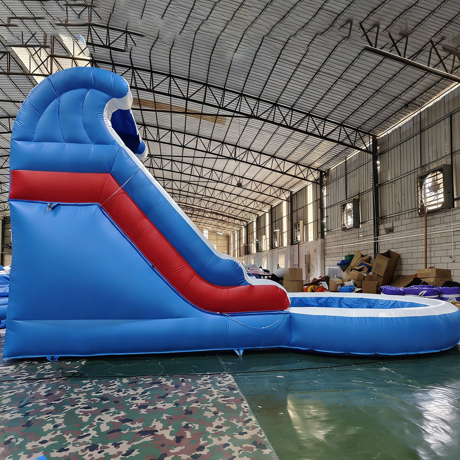 Relunch 24FT(L) Commercial Grade PVC Inflatable Water Slide for Kids Adults with Big Splash Water Pool & Blower 24x13x12ft