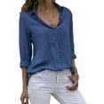 thumbnail image 1 of Women Button Tops Casual Blouse Shirt, 1 of 3