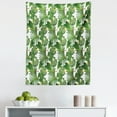 thumbnail image 1 of Island Party Tapestry, Tropical Plants Giant Banana and Coconut Palm Leaves with Hibiscus Blooms, Fabric Wall Hanging Decor for Bedroom Living Room Dorm, 5 Sizes, Green Yellow, by Ambesonne, 1 of 1