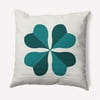 Simply Daisy 20 in x 20 in Modern and Contemporary Green Floral Polyester Throw Pillow