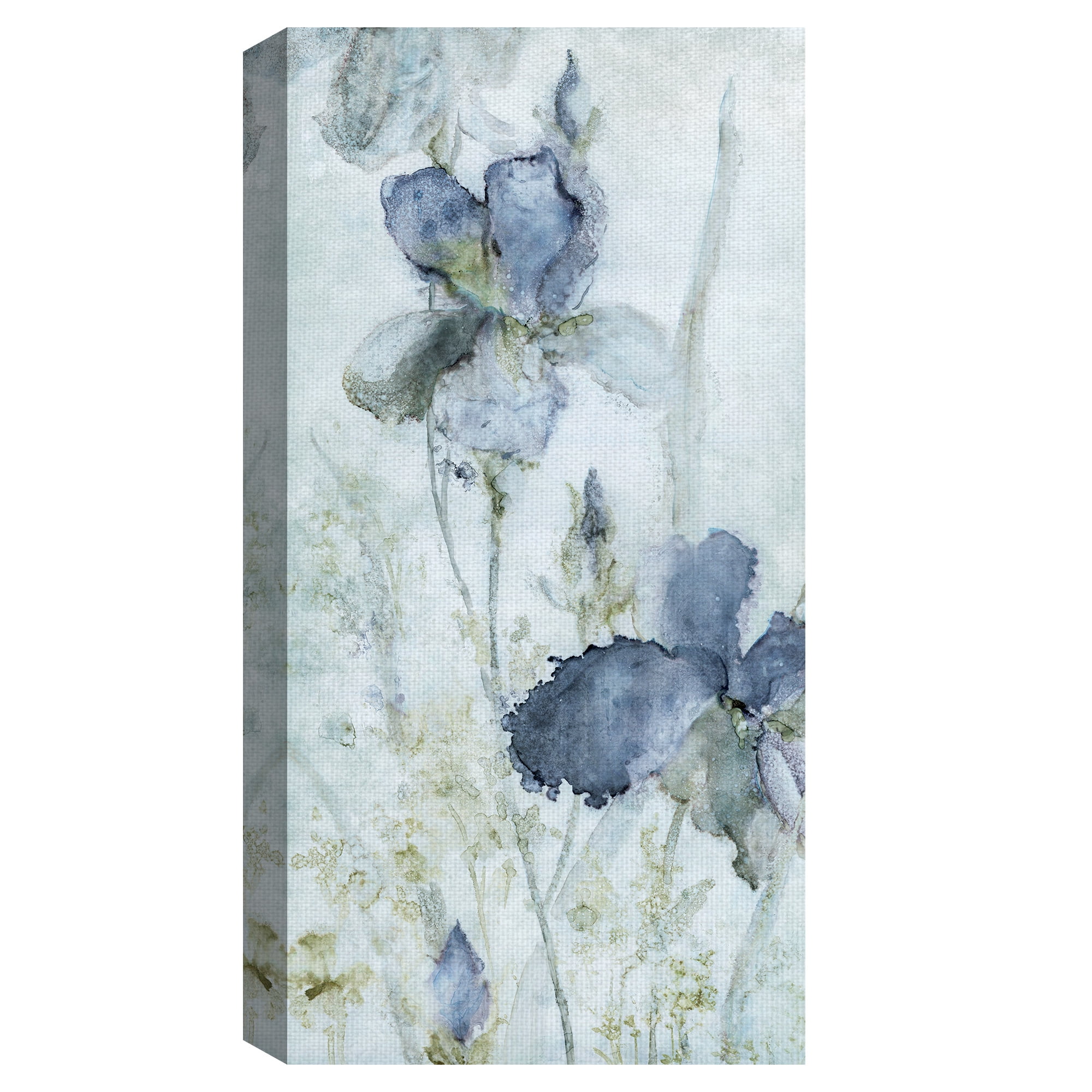Masterpiece Art Gallery Morning Iris Blue by Carol Robinson Canvas Art Print 24" x 48"