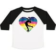 thumbnail image 3 of Inktastic Ice Skating Watercolor Heart Girls Girls Toddler T-Shirt, 3 of 5