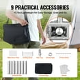 thumbnail image 6 of VEVOR Wood Stove, 80 inch, Stainless Steel Camping Tent Stove, Portable Wood Burning Stove with Chimney Pipes & Gloves, 700in³Firebox Hot Tent Stove for Outdoor Cooking and Heating with 8 Pipes, 6 of 9