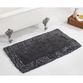 thumbnail image 2 of Better Trends Premium Bathroom 30 Round Mat 100% Cotton, Water Absorbent Non-Slip Backing, Machine Washable For Bathroom, Tub, And Shower Use, Gray Shaggy Border Collection, 2 of 5