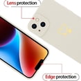 thumbnail image 4 of Compatible iPhone 14 6.1" 2022 Silicone Case for Women,Gold Size Heart Pattern Design Soft Liquid Silicone Shockproof Case, Side Cute Heart Pattern Slim Case for Ladies Girls(White), 4 of 7