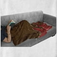 thumbnail image 6 of Strawberry Soft Flannel Fleece Throw Blanket, Strawberries Melted Chocolate Confectionery Fruit Delicacies Food Art, Cozy Plush for Indoor and Outdoor Use, 50" x 60", Brown Red, by Ambesonne, 6 of 6