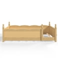 thumbnail image 6 of Bellemave Montessori Twin Floor Bed with Bookshelf, Solid Wood Kids Twin Size Bed Frame with Rail and Slats, No Box Spring Needed (Natural), 6 of 8