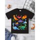 thumbnail image 2 of Cute Short-Sleeve T-Shirt for Boys Featuring a Summer Dinosaur Print, Perfect for Casual And Comfortable Wear for Young Children., 2 of 8